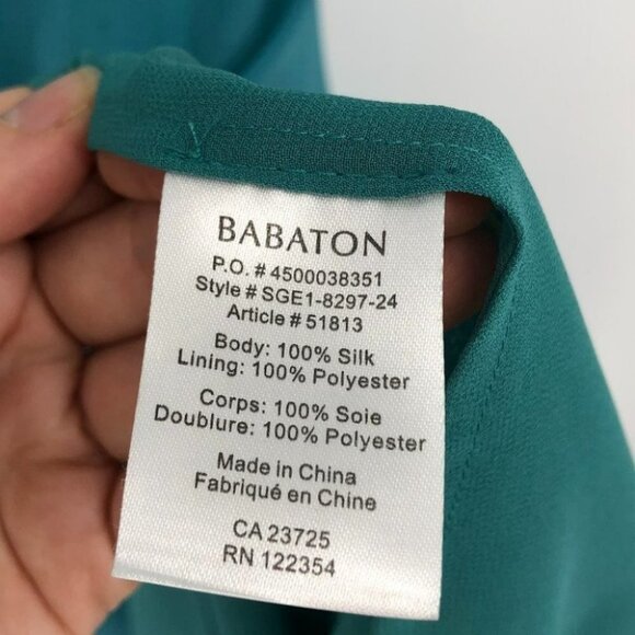 Babaton teal Kristian Maxi dress flowy  silk layered maxi dress small - Picture 7 of 16